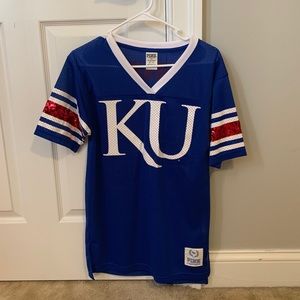 UNIVERSITY OF KANSAS KU FOOTBALL JERSEY JAYHAWKS